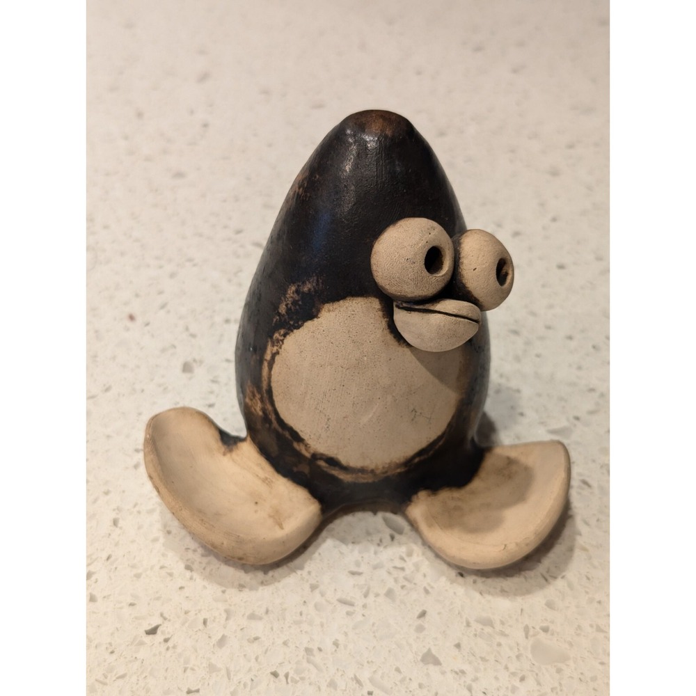 Vtg John Hughes Grogg Penguin Figurine Studio Pottery Sculpture Ceramic Wales - Picture 2 of 12